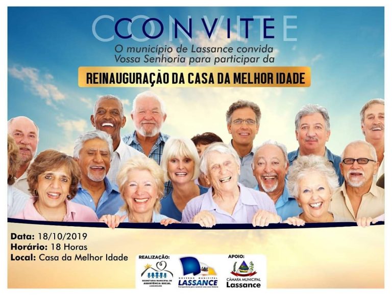 Convite – Reinauguração Casa da Melhor Idade