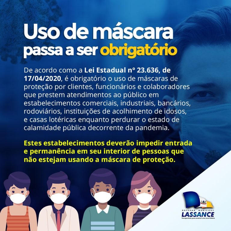 Uso de máscara agora é obrigatório