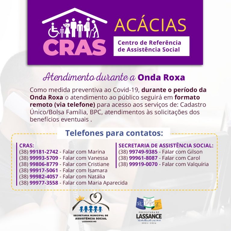 Atendimento Assistência Social na Onda Roxa