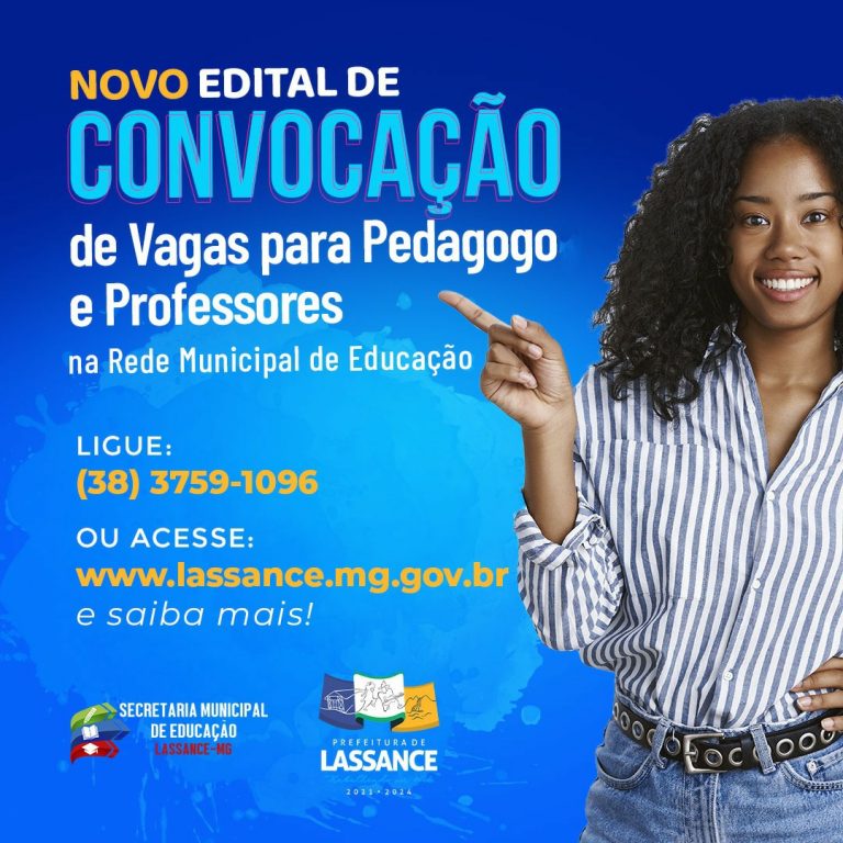 Edital de Convocação de Vagas para Pedagogos e Professores