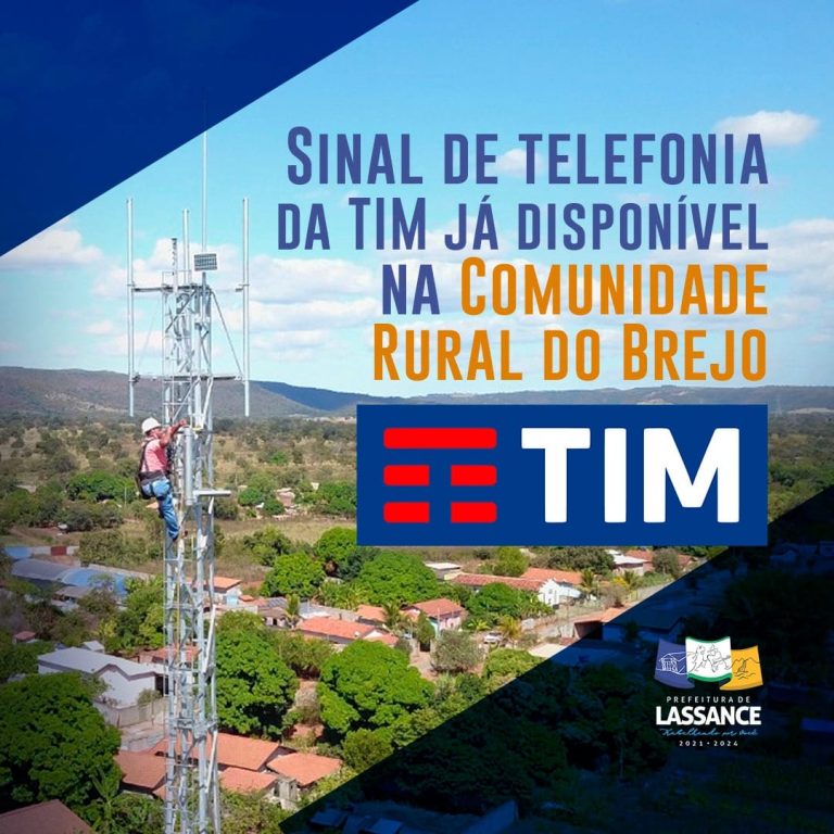 SINAL DE TELEFONIA DA TIM JÁ ESTÁ FUNCIONANDO NA COMUNIDADE RURAL DO BREJO