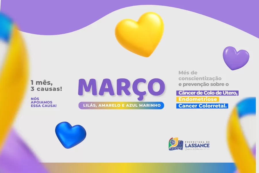 MAR&Ccedil;O - M&ecirc;s de conscienteiza&ccedil;&atilde;o e preven&ccedil;&atilde;o.